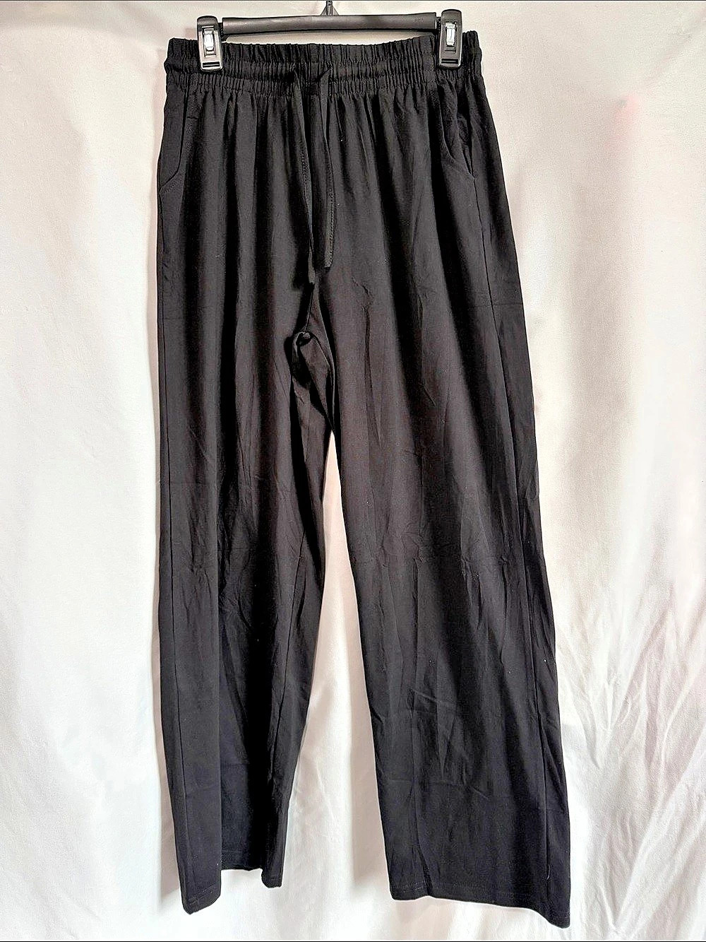 HMIYA Wide Leg Track Pants Black Size Medium NWT